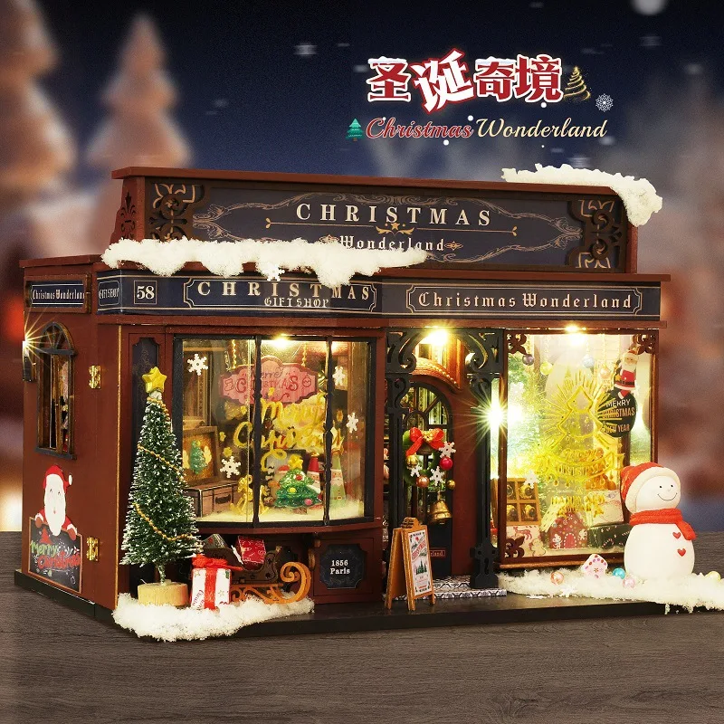 Woodworking Hobby - Kit de bricolage maisonnette de Noël,